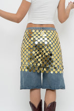 Load image into Gallery viewer, 12TH TRIBE x Jumbo Gold Sequin Skirt (XS-M)