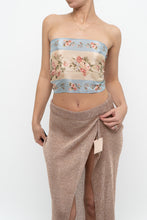 Load image into Gallery viewer, Vintage x Baby Blue Floral Silk Scarf