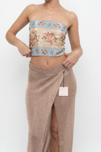 Load image into Gallery viewer, Vintage x Baby Blue Floral Silk Scarf