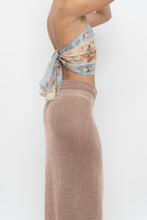 Load image into Gallery viewer, Vintage x Baby Blue Floral Silk Scarf