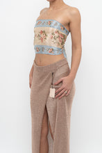 Load image into Gallery viewer, Vintage x Baby Blue Floral Silk Scarf