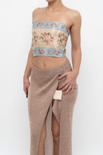 Load image into Gallery viewer, Vintage x Baby Blue Floral Silk Scarf