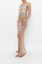 Load image into Gallery viewer, SUPERDOWN x Rose Gold Mesh Metallic Skirt (S, M)