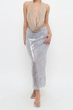 Load image into Gallery viewer, ZARA x Pale Blue Sequin Midi Skirt (XS)