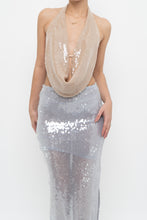 Load image into Gallery viewer, ZARA x Pale Blue Sequin Midi Skirt (XS)