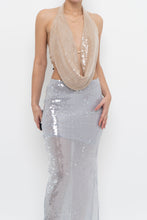Load image into Gallery viewer, ZARA x Pale Blue Sequin Midi Skirt (XS)