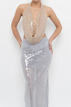 Load image into Gallery viewer, ZARA x Pale Blue Sequin Midi Skirt (XS)