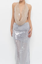 Load image into Gallery viewer, ZARA x Pale Blue Sequin Midi Skirt (XS)