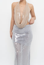 Load image into Gallery viewer, ZARA x Pale Blue Sequin Midi Skirt (XS)