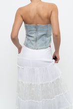 Load image into Gallery viewer, Vintage x White Tiered Maxi Skirt (M)