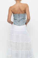 Load image into Gallery viewer, Vintage x White Tiered Maxi Skirt (M)