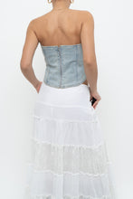 Load image into Gallery viewer, Vintage x White Tiered Maxi Skirt (M)