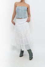 Load image into Gallery viewer, Vintage x White Tiered Maxi Skirt (M)
