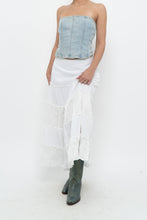 Load image into Gallery viewer, Vintage x White Tiered Maxi Skirt (M)