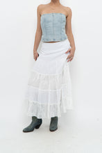 Load image into Gallery viewer, Vintage x White Tiered Maxi Skirt (M)