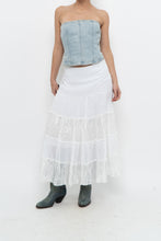 Load image into Gallery viewer, Vintage x White Tiered Maxi Skirt (M)