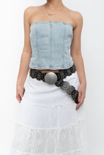 Load image into Gallery viewer, DENIM FORUM x Light Wash Denim Strapless Top (M, L)