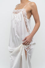 Load image into Gallery viewer, Vintage x Made in USA x White Lace Star Slip Maxi Dress (S, M)