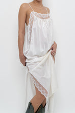 Load image into Gallery viewer, Vintage x Made in USA x White Lace Star Slip Maxi Dress (S, M)