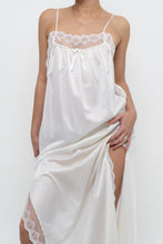 Load image into Gallery viewer, Vintage x Made in USA x White Lace Star Slip Maxi Dress (S, M)