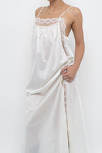 Load image into Gallery viewer, Vintage x Made in USA x White Lace Star Slip Maxi Dress (S, M)