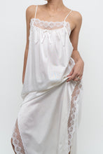 Load image into Gallery viewer, Vintage x Made in USA x White Lace Star Slip Maxi Dress (S, M)
