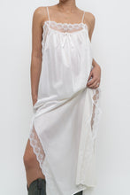 Load image into Gallery viewer, Vintage x Made in USA x White Lace Star Slip Maxi Dress (S, M)