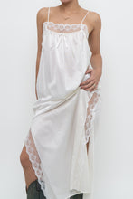 Load image into Gallery viewer, Vintage x Made in USA x White Lace Star Slip Maxi Dress (S, M)