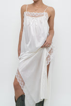 Load image into Gallery viewer, Vintage x Made in USA x White Lace Star Slip Maxi Dress (S, M)