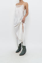 Load image into Gallery viewer, Vintage x Made in USA x White Lace Star Slip Maxi Dress (S, M)