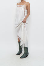Load image into Gallery viewer, Vintage x Made in USA x White Lace Star Slip Maxi Dress (S, M)