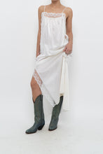 Load image into Gallery viewer, Vintage x Made in USA x White Lace Star Slip Maxi Dress (S, M)