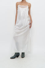 Load image into Gallery viewer, Vintage x Made in USA x White Lace Star Slip Maxi Dress (S, M)