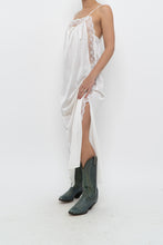 Load image into Gallery viewer, Vintage x Made in USA x White Lace Star Slip Maxi Dress (S, M)