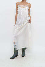 Load image into Gallery viewer, Vintage x Made in USA x White Lace Star Slip Maxi Dress (S, M)