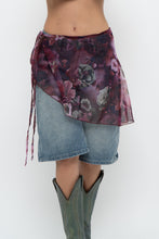 Load image into Gallery viewer, Vintage x Made in USA x Purple Floral Sheer Cover Skirt (XS-L)