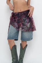 Load image into Gallery viewer, Vintage x Made in USA x Purple Floral Sheer Cover Skirt (XS-L)