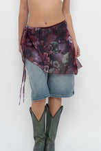 Load image into Gallery viewer, Vintage x Made in USA x Purple Floral Sheer Cover Skirt (XS-L)