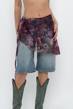 Load image into Gallery viewer, Vintage x Made in USA x Purple Floral Sheer Cover Skirt (XS-L)