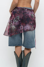 Load image into Gallery viewer, Vintage x Made in USA x Purple Floral Sheer Cover Skirt (XS-L)