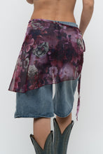 Load image into Gallery viewer, Vintage x Made in USA x Purple Floral Sheer Cover Skirt (XS-L)