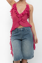 Load image into Gallery viewer, ZARA x Pink Semi-sheer Frilly Tank (S)