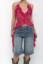 Load image into Gallery viewer, ZARA x Pink Semi-sheer Frilly Tank (S)
