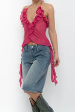 Load image into Gallery viewer, ZARA x Pink Semi-sheer Frilly Tank (S)