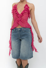 Load image into Gallery viewer, ZARA x Pink Semi-sheer Frilly Tank (S)