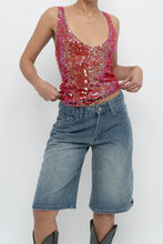Load image into Gallery viewer, Vintage x Pink Irridescent Sequin Knit Tank (S, M)