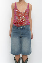 Load image into Gallery viewer, Vintage x Pink Irridescent Sequin Knit Tank (S, M)
