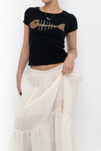 Load image into Gallery viewer, Vintage x DOLCE &amp; GABANNA Fish Sequin Baby Tee (XS, S)