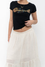 Load image into Gallery viewer, Vintage x DOLCE &amp; GABANNA Fish Sequin Baby Tee (XS, S)