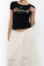 Load image into Gallery viewer, Vintage x DOLCE &amp; GABANNA Fish Sequin Baby Tee (XS, S)